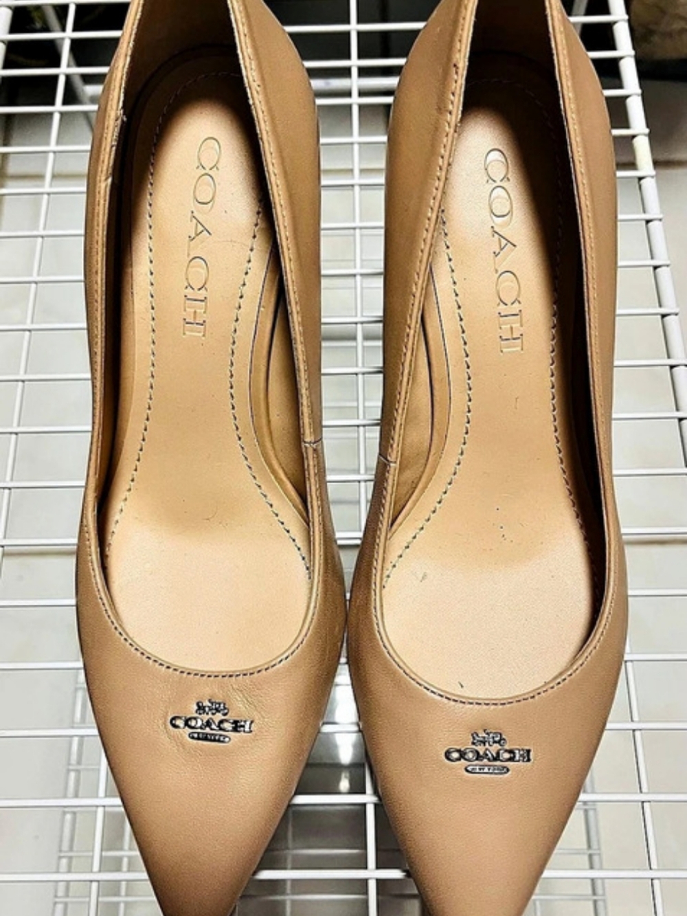 Coach Daisy Pumps Pointed Toe Brown